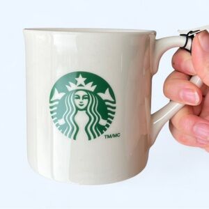 2013 STARBUCKS 14 oz Green Siren Mermaid Logo Thick Wall Coffee Mug Cup USA